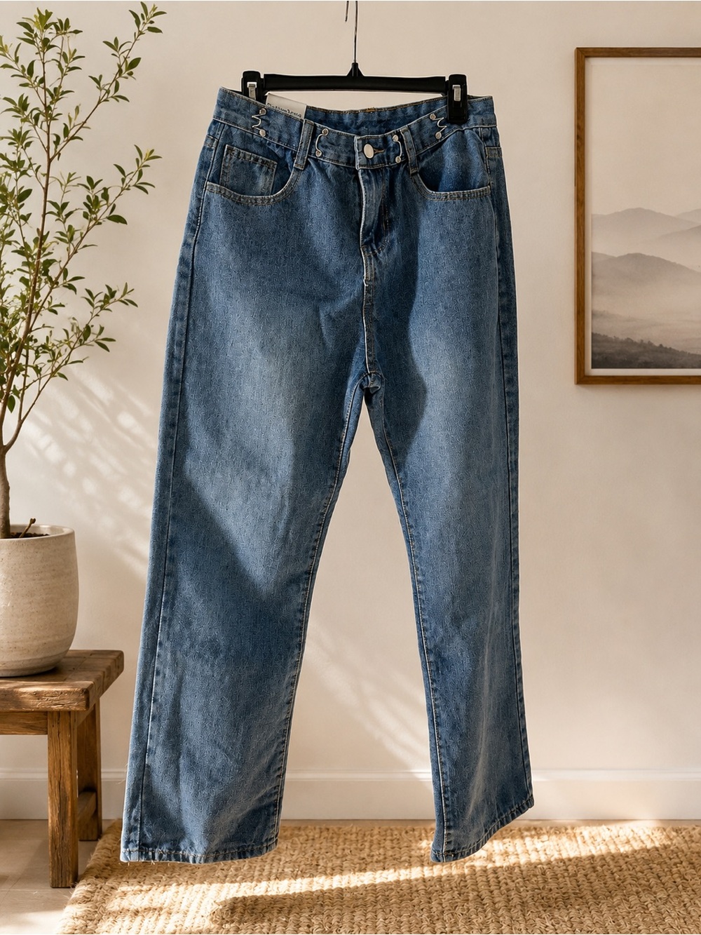 Classic Blue Straight-Leg Jeans
